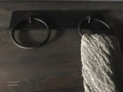 Metalen handdoeken ring dubbel