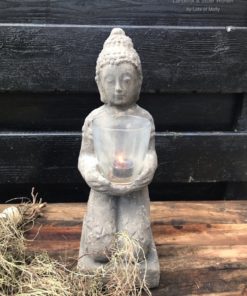 Boeddha beeld steen glas Landelijke Woonaccessoires Stoer Sober Wonen Lots of Molly