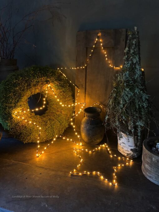 Kerstster metaal zwart