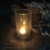 Windlicht Lara cilinder bubbels glas