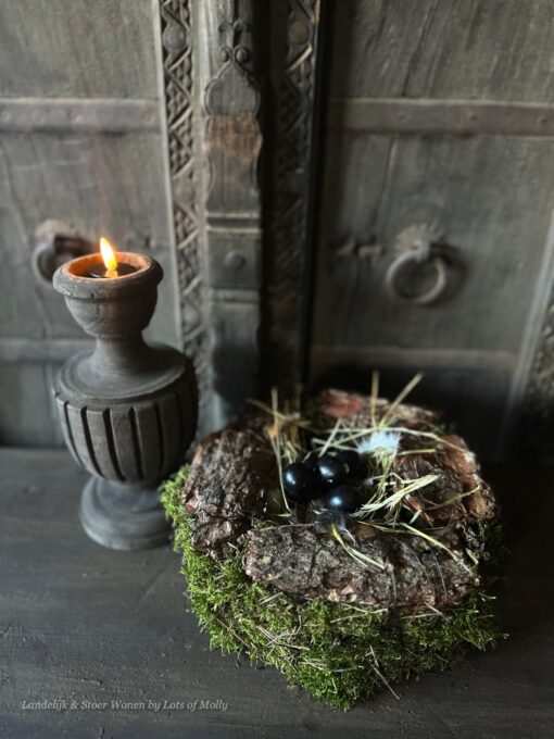 Nest krans met mos 