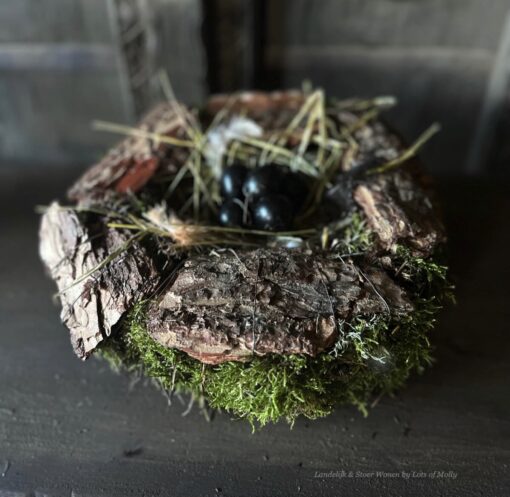 Nest krans met mos 