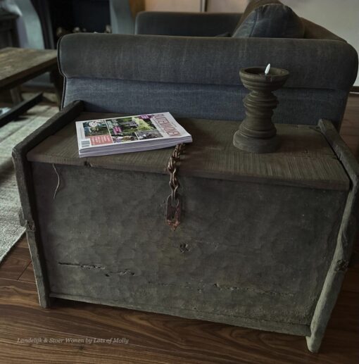 Authentieke oude Himalaya box/kist van Aura Peeperkorn