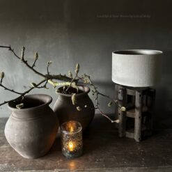Lampenkap Lina Stucco Aura Peeperkorn Landelijk Woonaccessoires Stoer Sober
