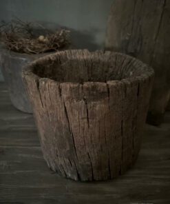 Oud houten Ukhali pot Aura Peeperkorn