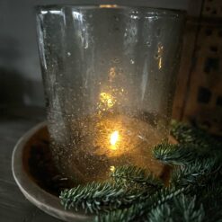 Glazen windlicht metal chips Woonaccessoires Stoer Sober