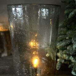 Glazen windlicht metal chips Woonaccessoires Stoer Sober
