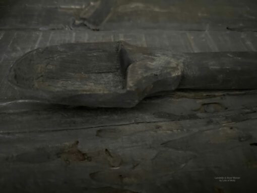 Authentieke oud houten lepel Landelijke Woonaccessoires