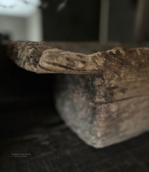 Oud houten vijzel Luksa Landelijke Woonaccessoires