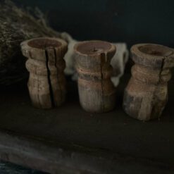 Oud Houten Kandelaar Aura Peeperkorn 03