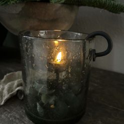 Glazen Windlicht Stone 18