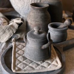 Houten potje deksel lepel aura peeperkorn 01