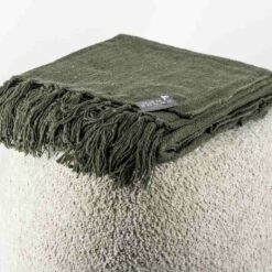 Plaid cosy donker groen 130x160 01