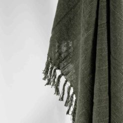 Plaid cosy donker groen 130x160 02