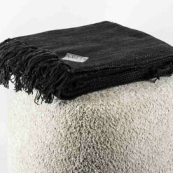 Plaid cosy zwart 150x200 01