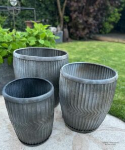 Zinken plantenpot set 02