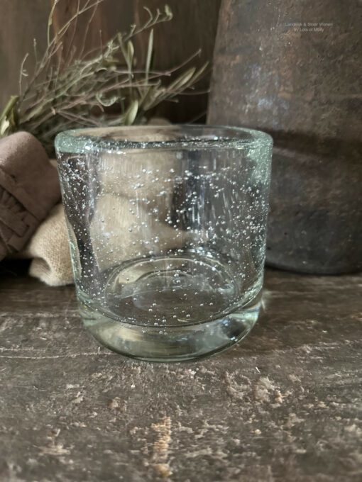 Glazen windlicht bubbels hoffz 04
