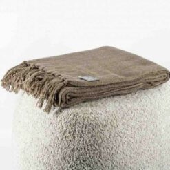 Plaid cosy beige 130x160 01