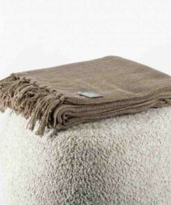 Plaid cosy beige 130x160 01