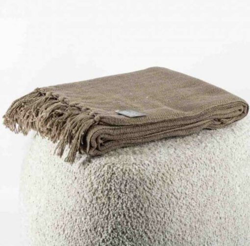 Plaid cosy beige 130x160 01