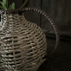 Rieten vaasje h17 kunst klaproos 02