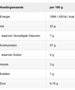 Voedingswaarde zeezout olijfolie crackers