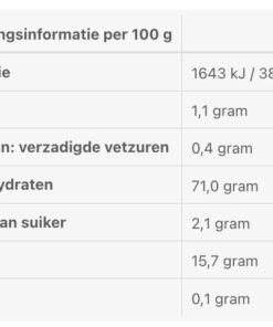 Voedingswaarde italiaanse pasta garganelli all uovo 250 gram