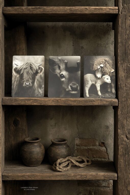 Houten decoratie bordjes