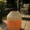 Lantaarn jute naturel oranje 01