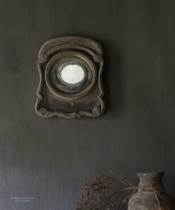 Houten ossenoog spiegeltje 01