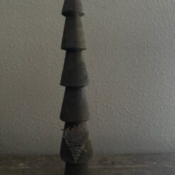 Houten kerstboompje met ketting 60