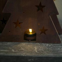 Metaal boom waxinelichtje roest 02
