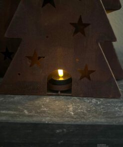 Metaal boom waxinelichtje roest 02