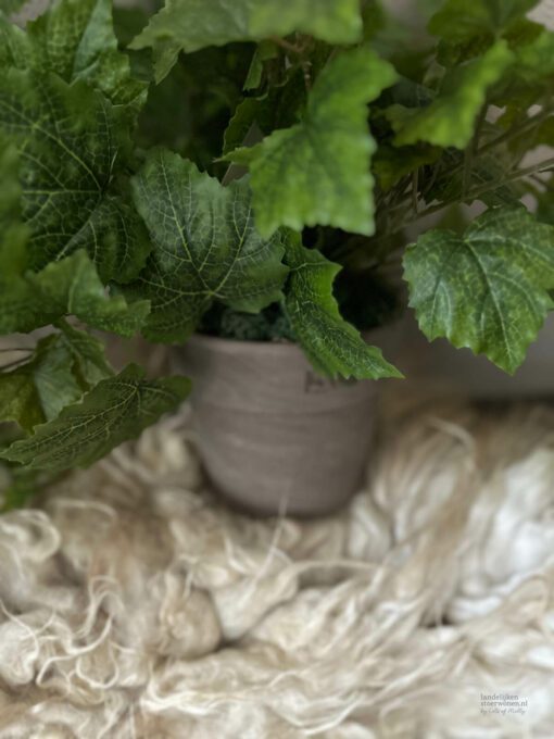 Kunstdruivenblad in pot breed 02