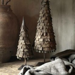 Kerstboompjes stof meidenmuts