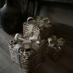 Set 3 led warm wit kerstkado 04