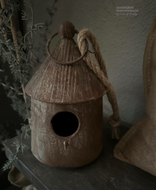 Zinken vogelhuis roest 02