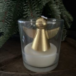 Gouden Engel Kaars in Glas