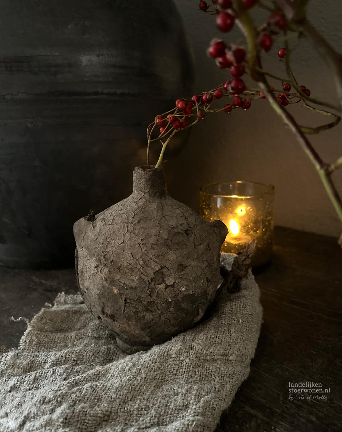 Oliefles aziatisch antiek luksa 01