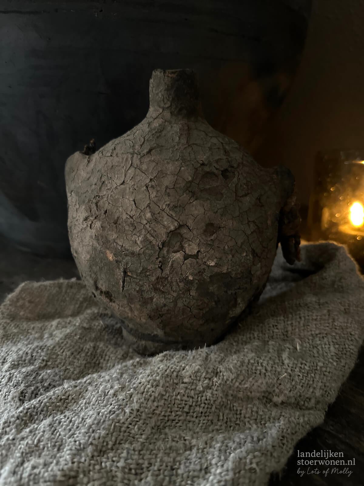 Oliefles aziatisch antiek luksa 02