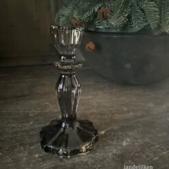Glazen kandelaar Grijs