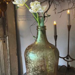 Glazen Fles antiek groen goud