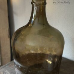 Glazen Fles antiek oker bruin