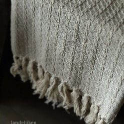 Katoenen Plaid Licht Beige