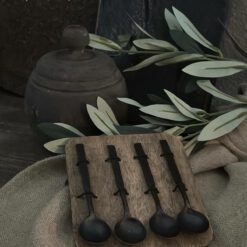 Lepeltjes Set (4) Small Matzwart – Aura Peeperkorn