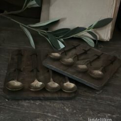Set Lepeltjes Oud Messing Aura Peeperkorn