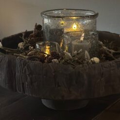 Unieke Houten Schaal Voet 1