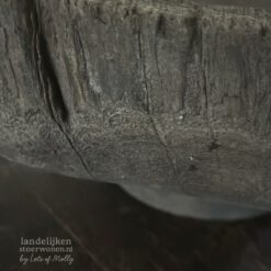 Unieke Houten Schaal op Voet