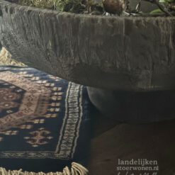 Unieke Houten Schaal op Voet