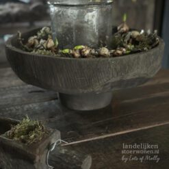 Unieke Houten Schaal op Voet